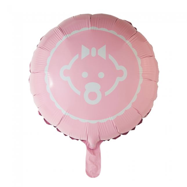 Palloncino a elio per bambina rosa chiaro 45 cm vuoto