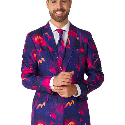 Abito da uomo retrò neon blu scuro Suitmeister