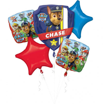 Set di palloncini ad elio Paw Patrol Chase 5 pezzi vuoto