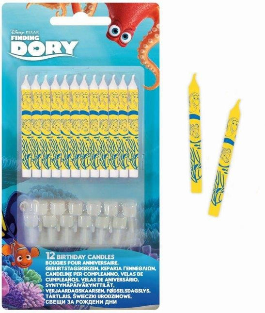 Candele Finding Dory 9 cm 12 pezzi