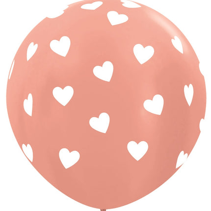 Palloncini Classic Hearts Rose Gold 91 cm 2 pezzi