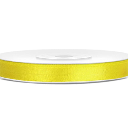 Nastro di raso giallo 6mm 25m