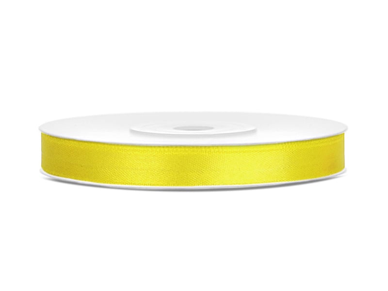 Nastro di raso giallo 6 mm 25 m