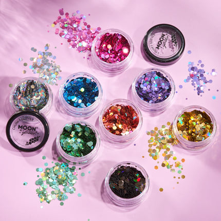 Moon Glitter Holographic Chunky Glitter Oro 3g