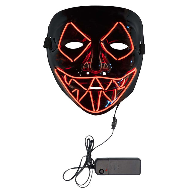 Maschera Led Halloween Killer Smile Rosso