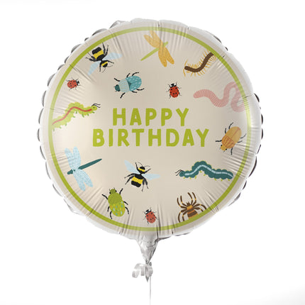 Palloncino ad elio Happy Birthday Insect vuoto 43cm