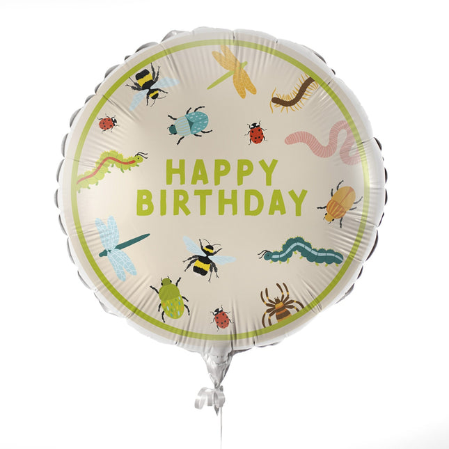 Palloncino ad elio Happy Birthday Insect vuoto 43cm