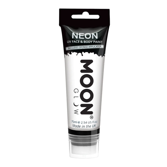 Moon Glow Vernice UV Neon per il viso con applicatore a spugna Bianco 75ml