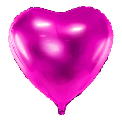 Palloncino ad elio Cuore fucsia vuoto 45 cm