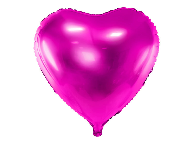 Palloncino ad elio Cuore fucsia vuoto 45 cm