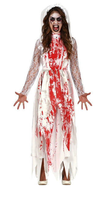 Abito da sposa Costume Halloween Donna Sanguinaria