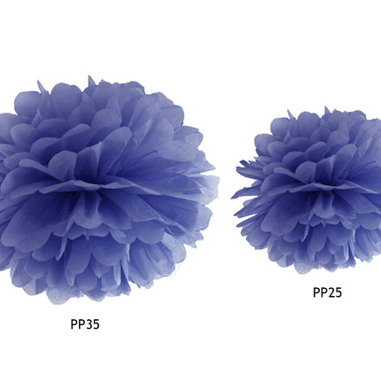 Pompon blu 25 cm