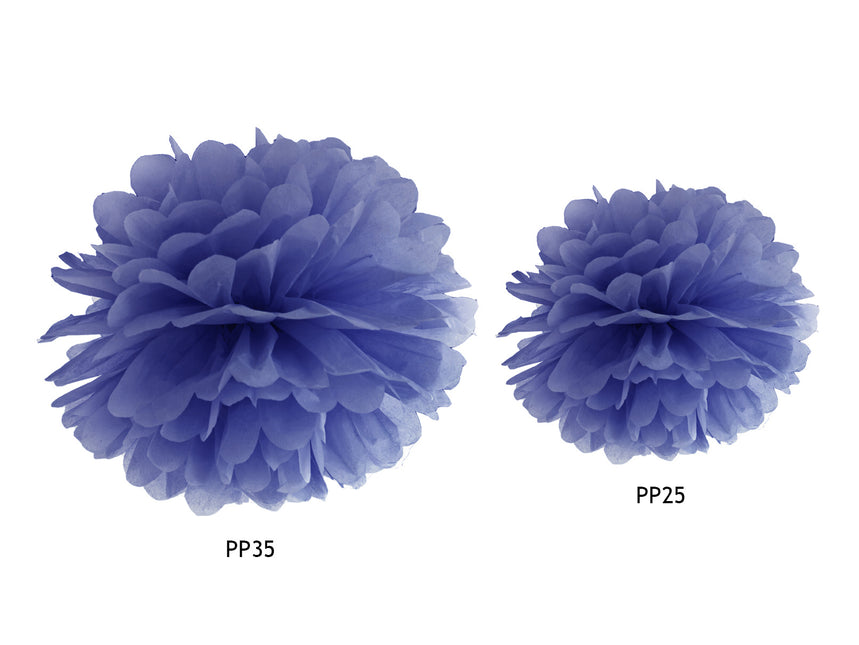 Pompon blu 25 cm