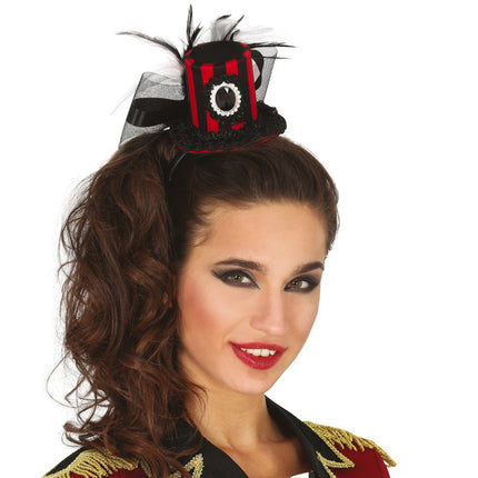 Cappello Halloween Tiara Mini Nero Rosso