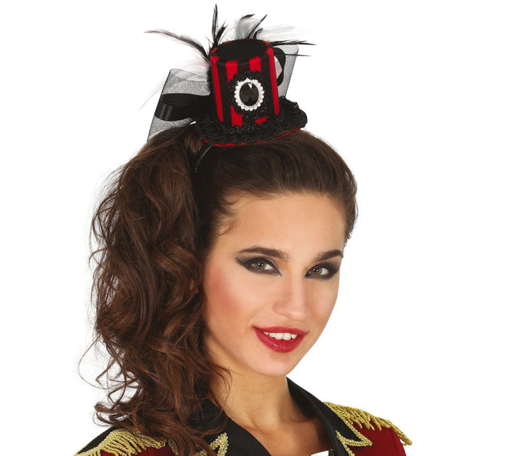 Cappello Halloween Tiara Mini Nero Rosso