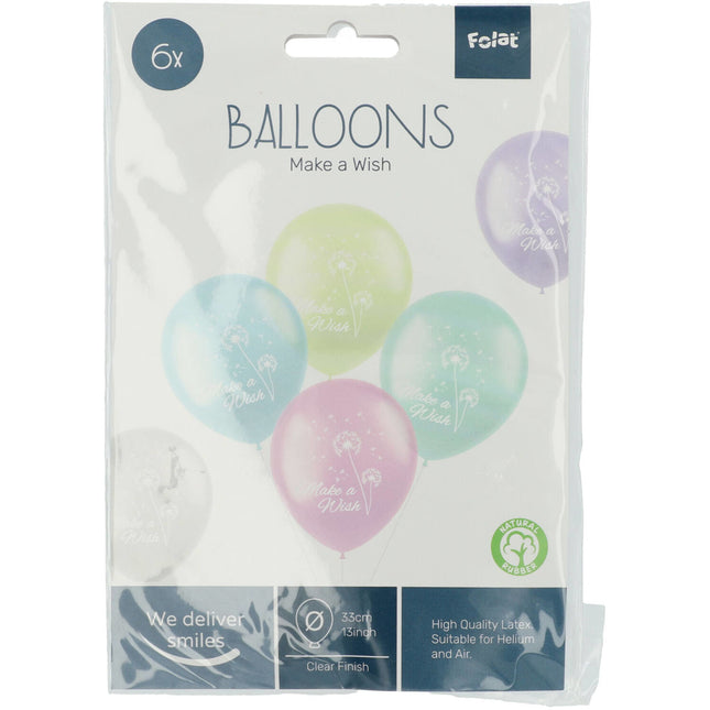 Palloncini Make A Wish 33cm 6pz