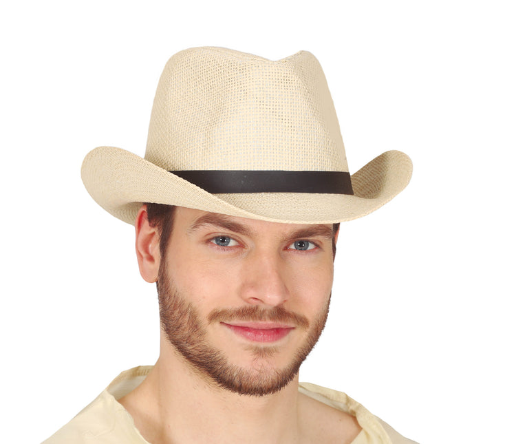 Cappello da cowboy di paglia