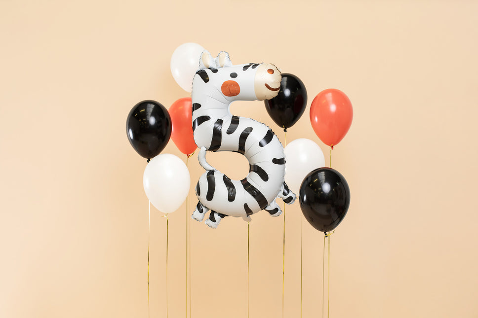 Palloncino ad elio 5 anni Zebra vuoto 81 cm