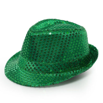 Cappello glitterato verde