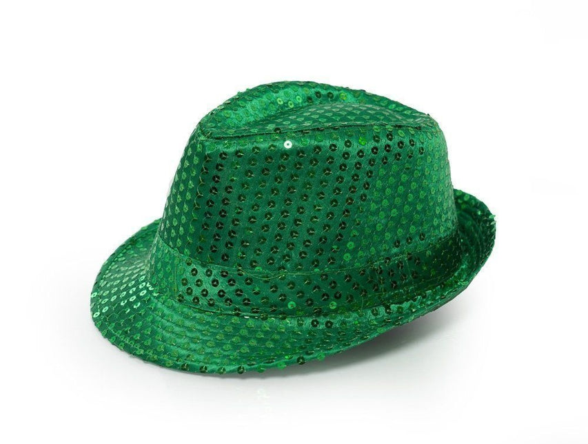 Cappello glitterato verde