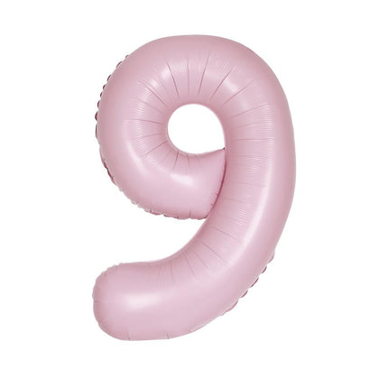 Palloncino Rosa Figura 9 Anni Opaco 86cm