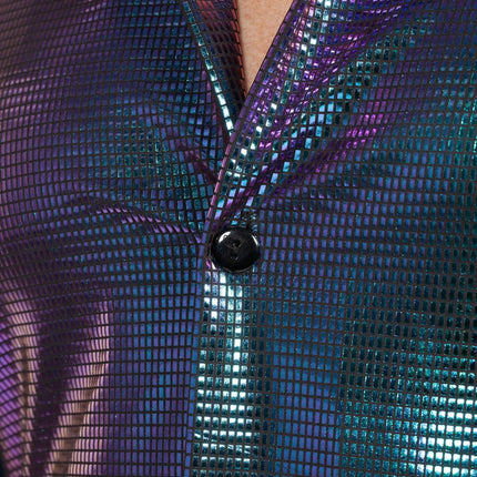 Camicetta Disco Metallic Purple Blue