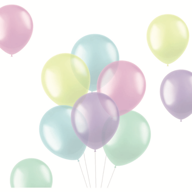 Palloncini colorati traslucidi pastello 33cm 10pz