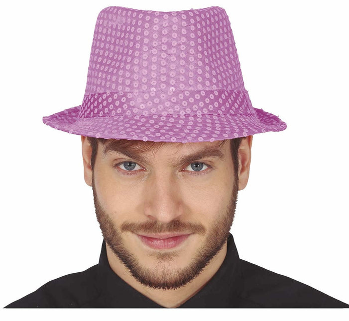 Cappello rosa glitterato