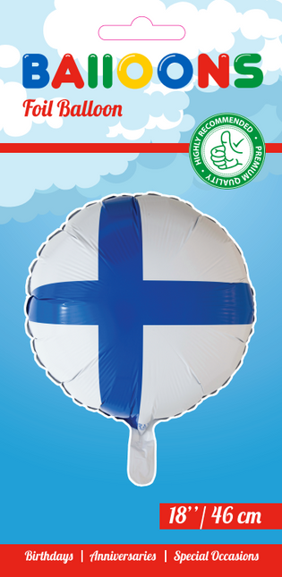 Palloncino ad elio bandiera Finlandia 45cm vuoto