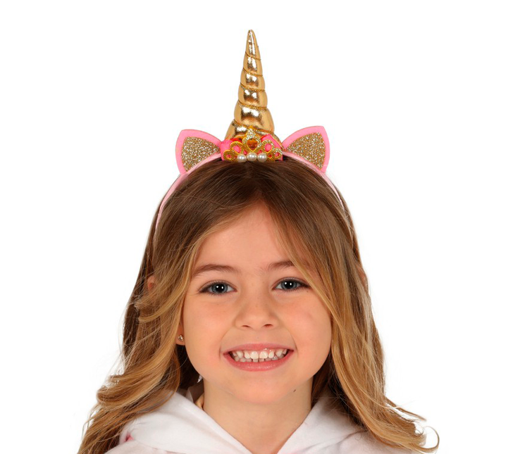 Tiara Unicorno Oro Bambino