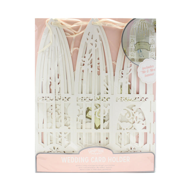 Portacarte beige Birdcage 33cm