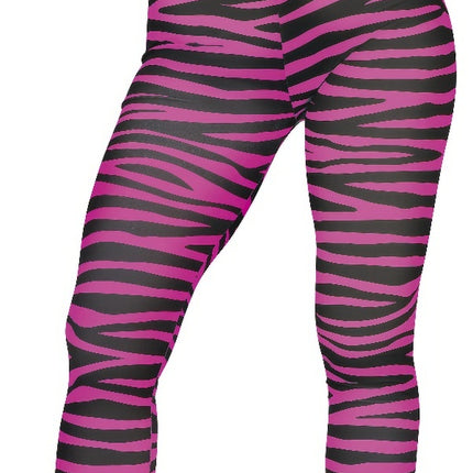 Zebra Legging Rosa Donna