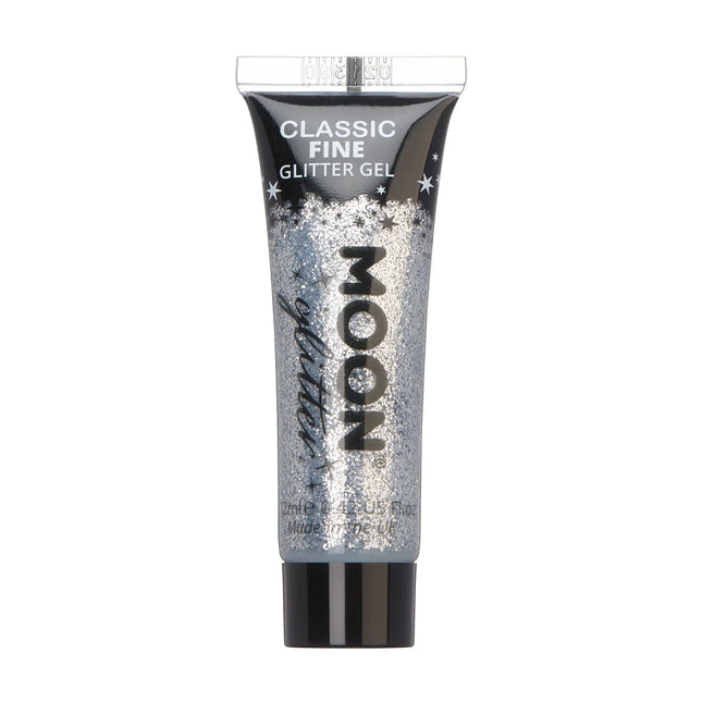 Moon Glitter Classic Fine Glitter Gel Argento 12ml