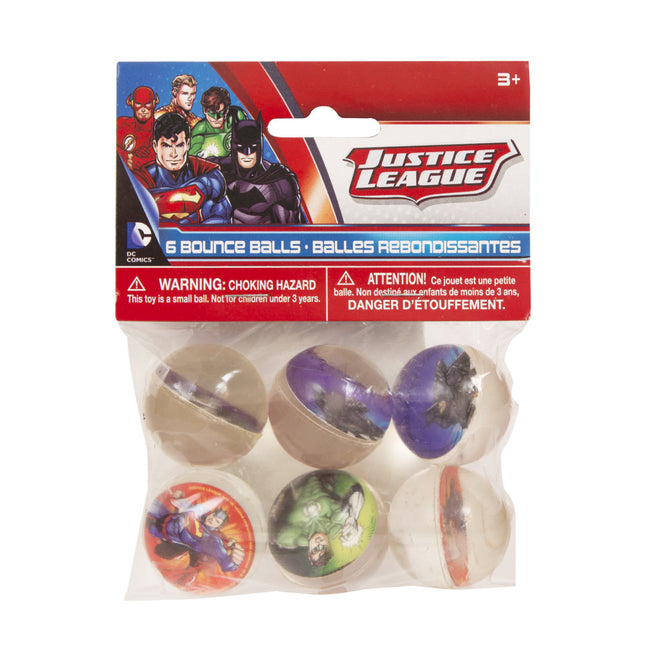 Palline rimbalzanti Justice League 3 cm 6 pezzi