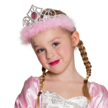 Cerchietto per capelli delle principesse rosa