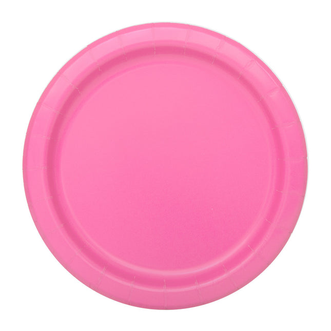 Piatti fucsia rotondi da 17,5 cm 8 pezzi