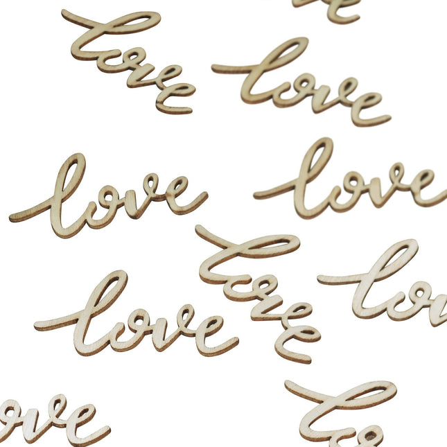 Coriandoli da tavolo Love Wood 5,5 cm 25 pezzi