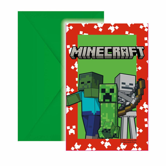 Inviti Minecraft 6 pezzi