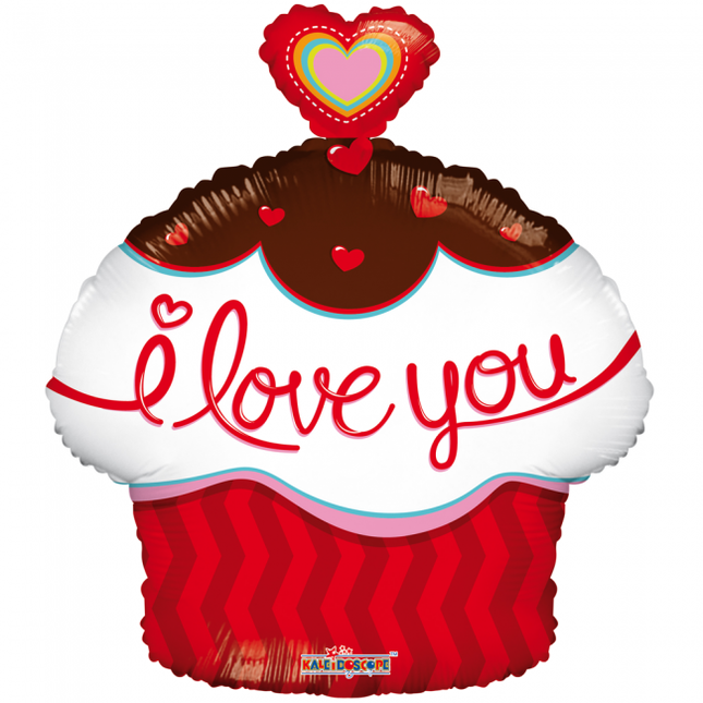 Palloncino ad elio Cupcakei Love You 45 cm vuoto