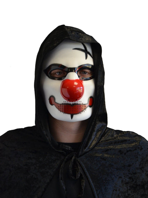 Maschera da clown con naso rosso