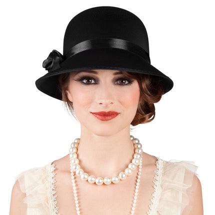 Cappello Charleston Lady Nero 27cm