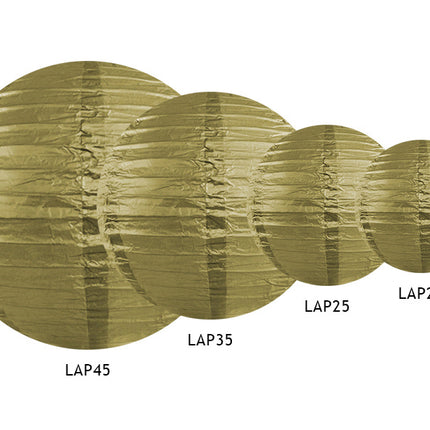 Lampione d'oro rotondo 35 cm