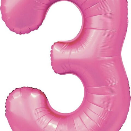 Palloncino a figura rosa 3 anni lucido 86 cm