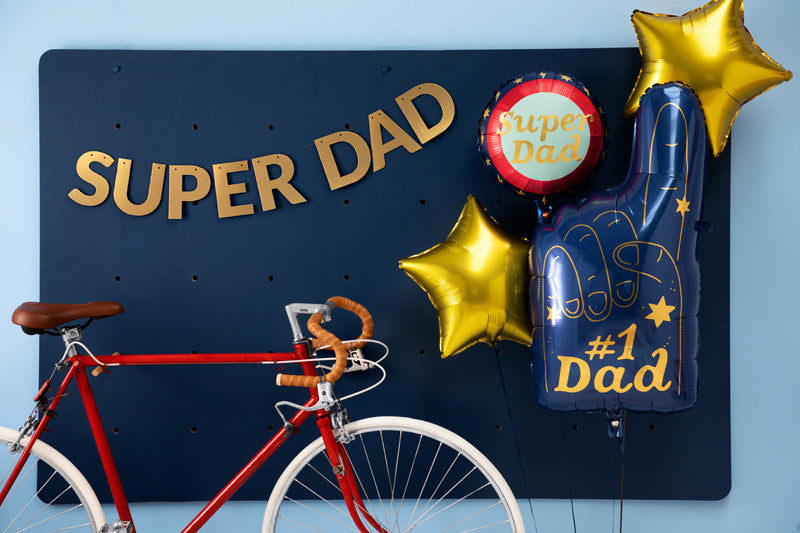 Palloncino ad elio Super Dad vuoto 45 cm