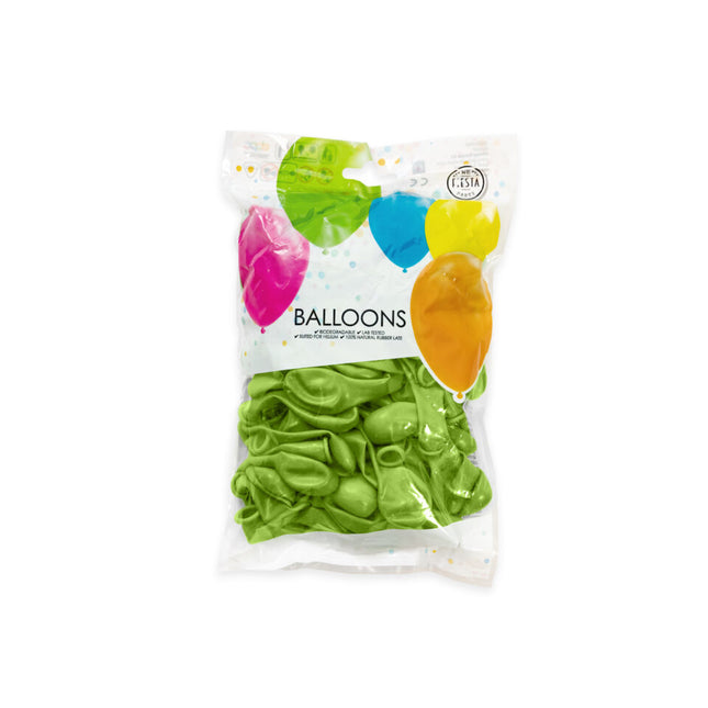 Palloncini verde lime metallizzati 13cm 100pz