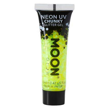 Moon Glow Neon UV Chunky Glitter Gel Giallo 12ml