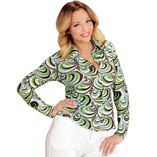 Camicetta Disco 70S Verde Donna