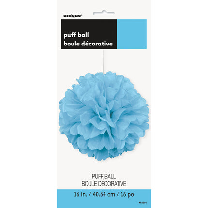 Pompon azzurro 40 cm