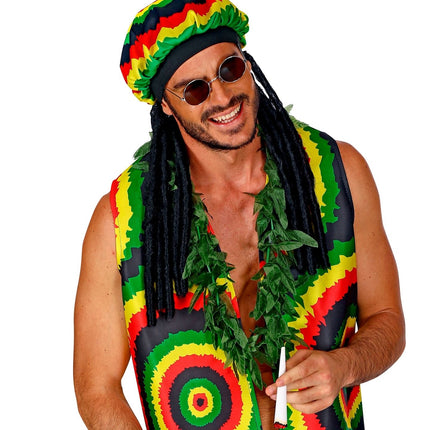 Cappello rasta colorato con dreadlocks