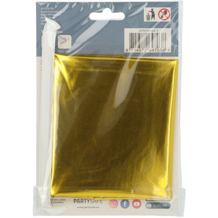 Pallone in foil Figura 3 Gold con supporto 72cm